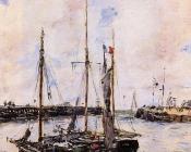 尤金 布丹 : Entrance to the Port of Trouville